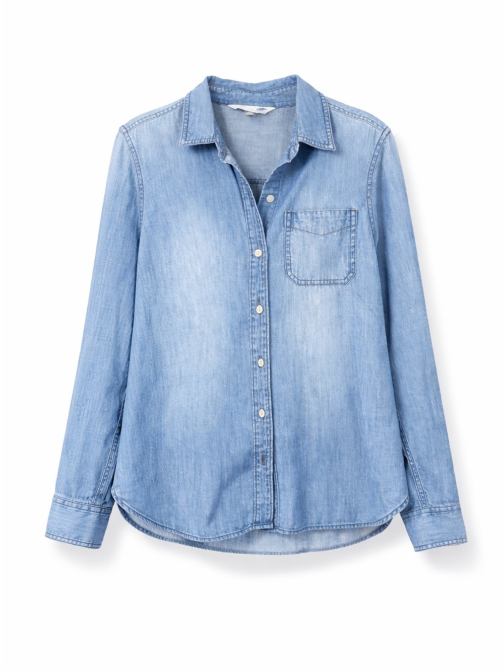Old Navy Medium Blue Denim Shirt - Classic Collar